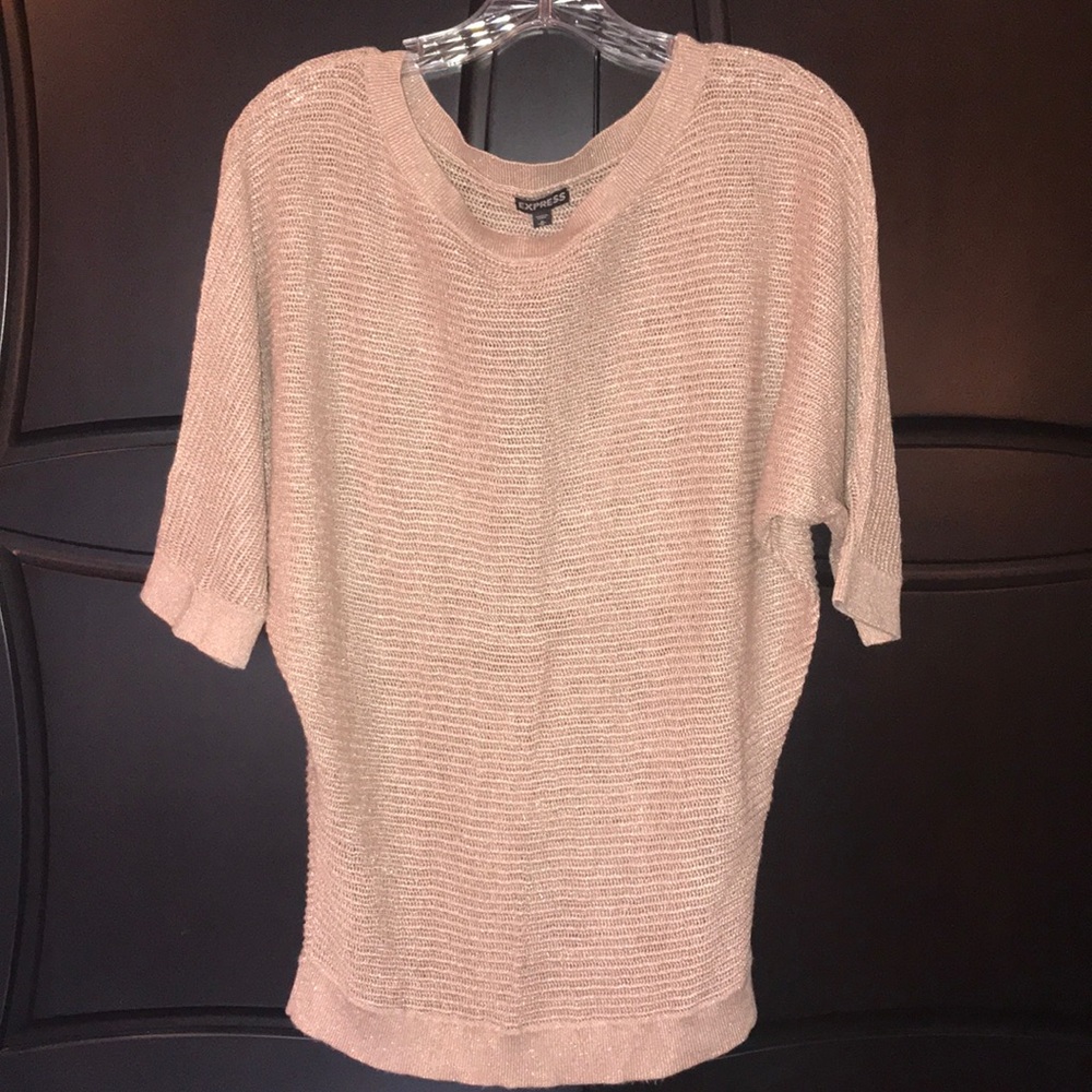 EXPRESS 3/4 length taupe Dolman top. Size Medium.